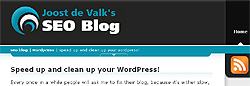 Billede af Joost de Valks blog hvor der tips til at rydde op i koden for at gøre WordPress hurtigere